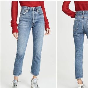 Agolde Riley high rise straight crop jeans size 27